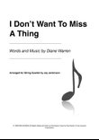I Don't Want To Miss A Thing