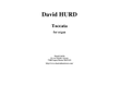 David Hurd: Toccata for organ