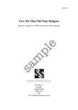 Give Me That Old Time Religion