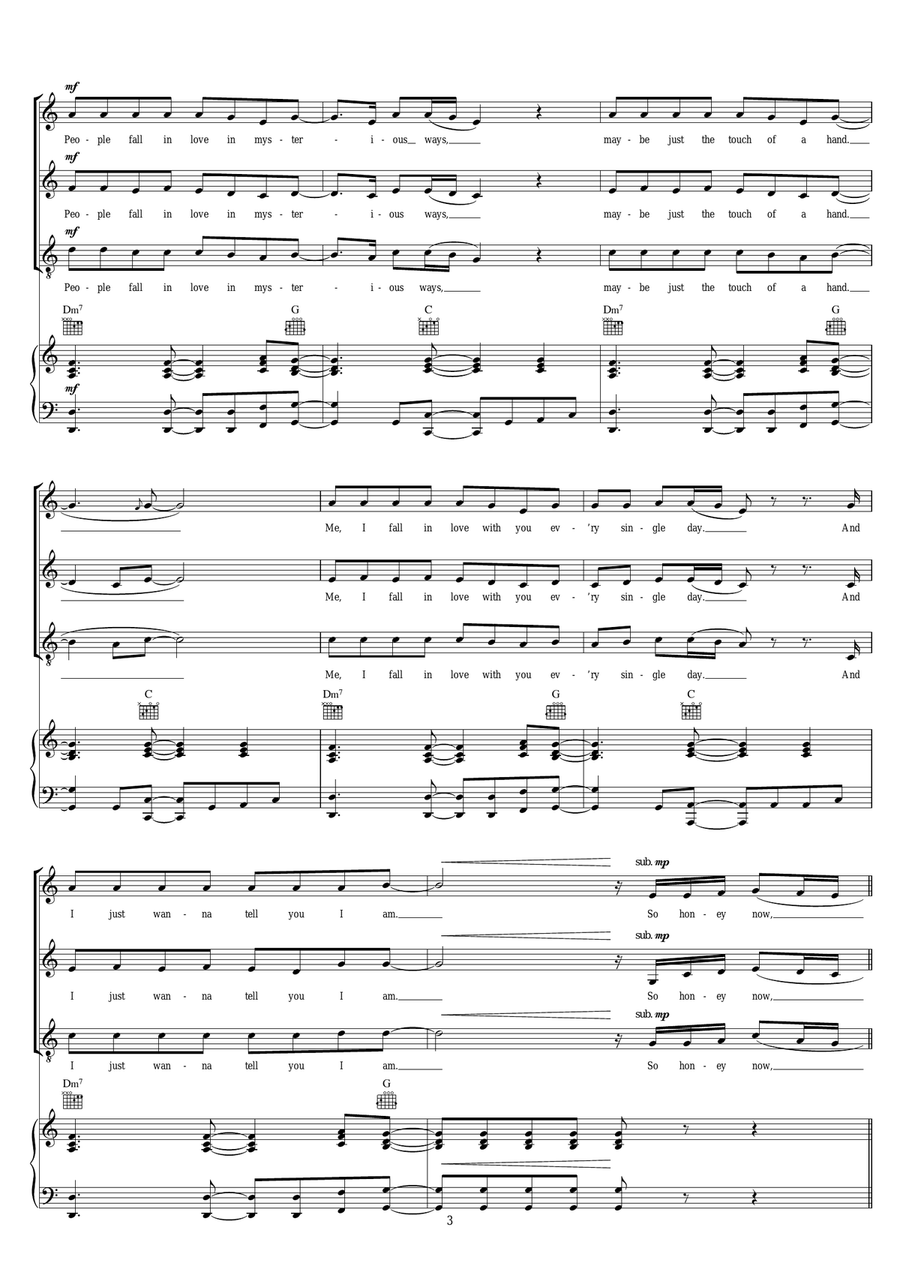 Thinking Out Loud (arr. Mark De-Lisser) Piano, Vocal, Guitar scores gallery preview page 3