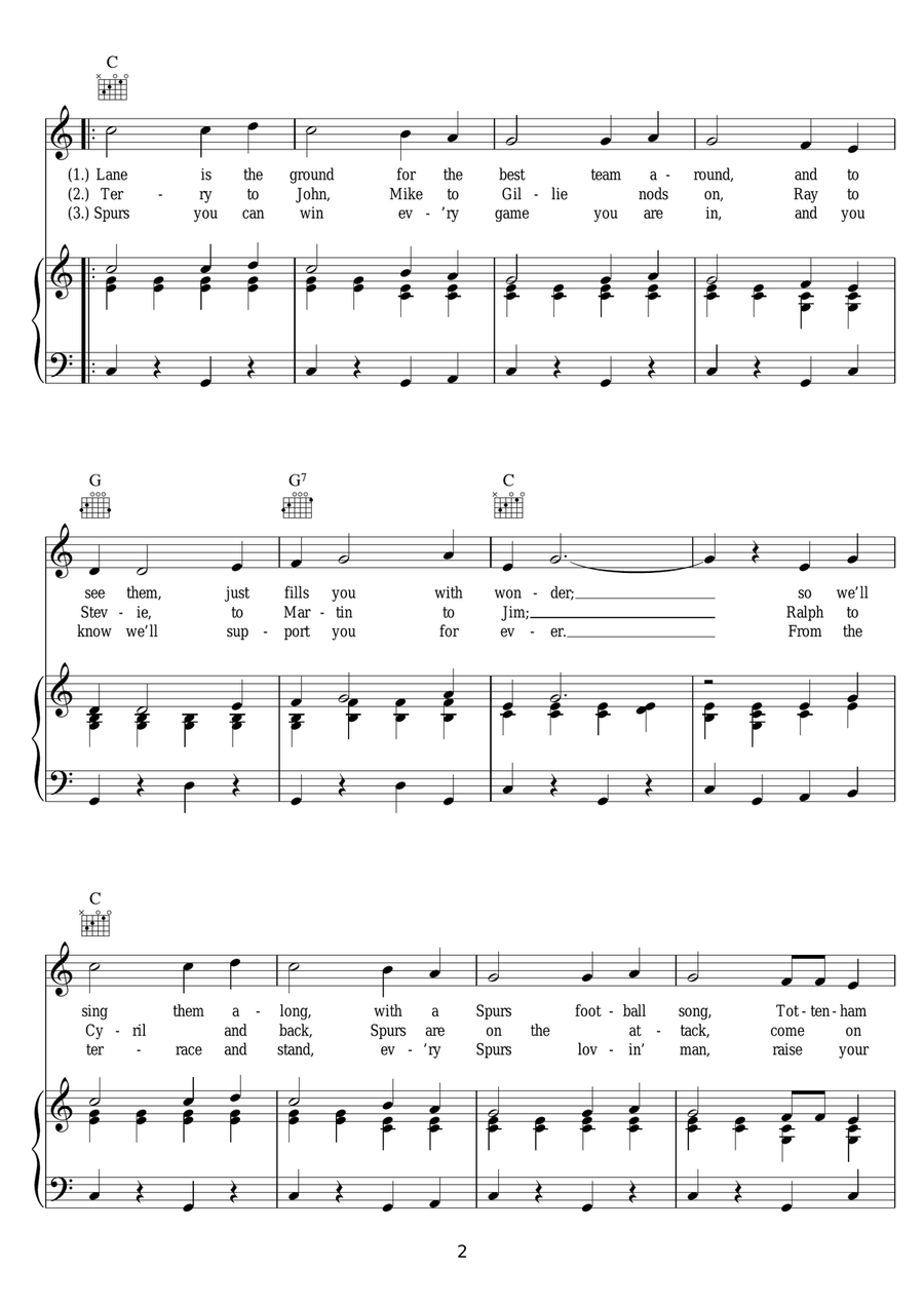 Nice One Cyril Piano, Vocal, Guitar scores gallery preview page 2