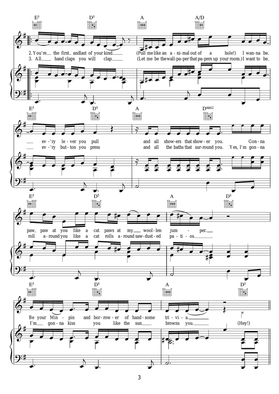 Every Other Freckle Every Other Freckle Piano, Vocal, Guitar scores gallery preview page 3