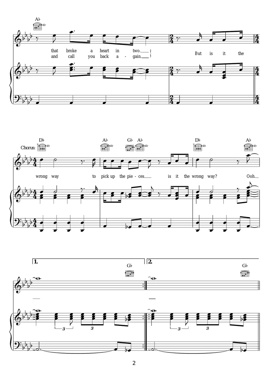 Pick Up The Pieces Pick Up The Pieces Piano, Vocal, Guitar scores gallery preview page 2