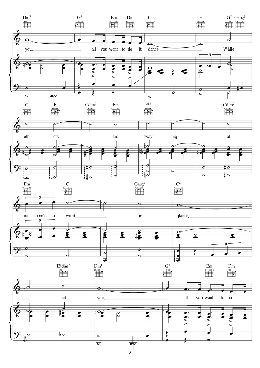 All You Want To Do Is Dance Piano, Vocal, Guitar scores gallery preview page 2