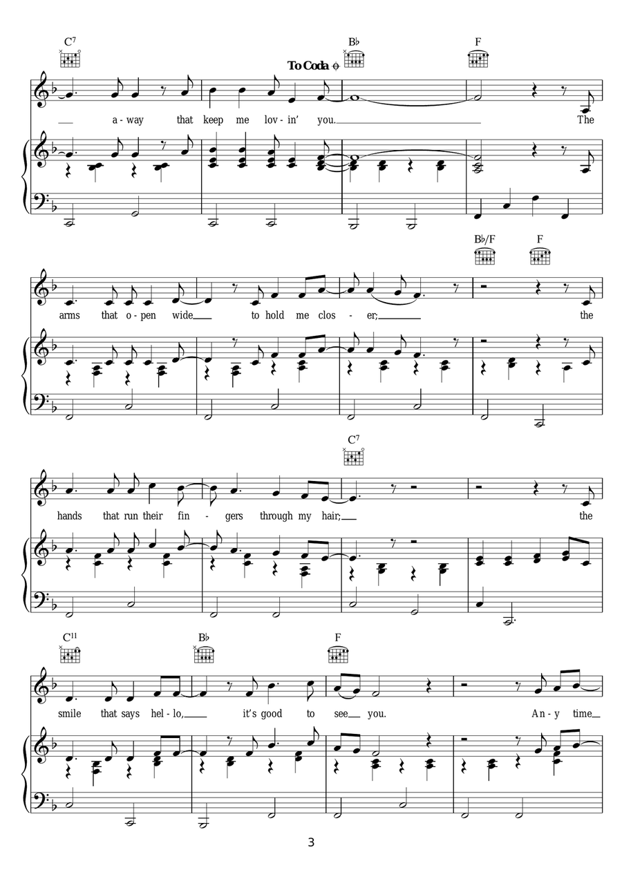 If You Love Me (Let Me Know) Piano, Vocal, Guitar scores gallery preview page 3