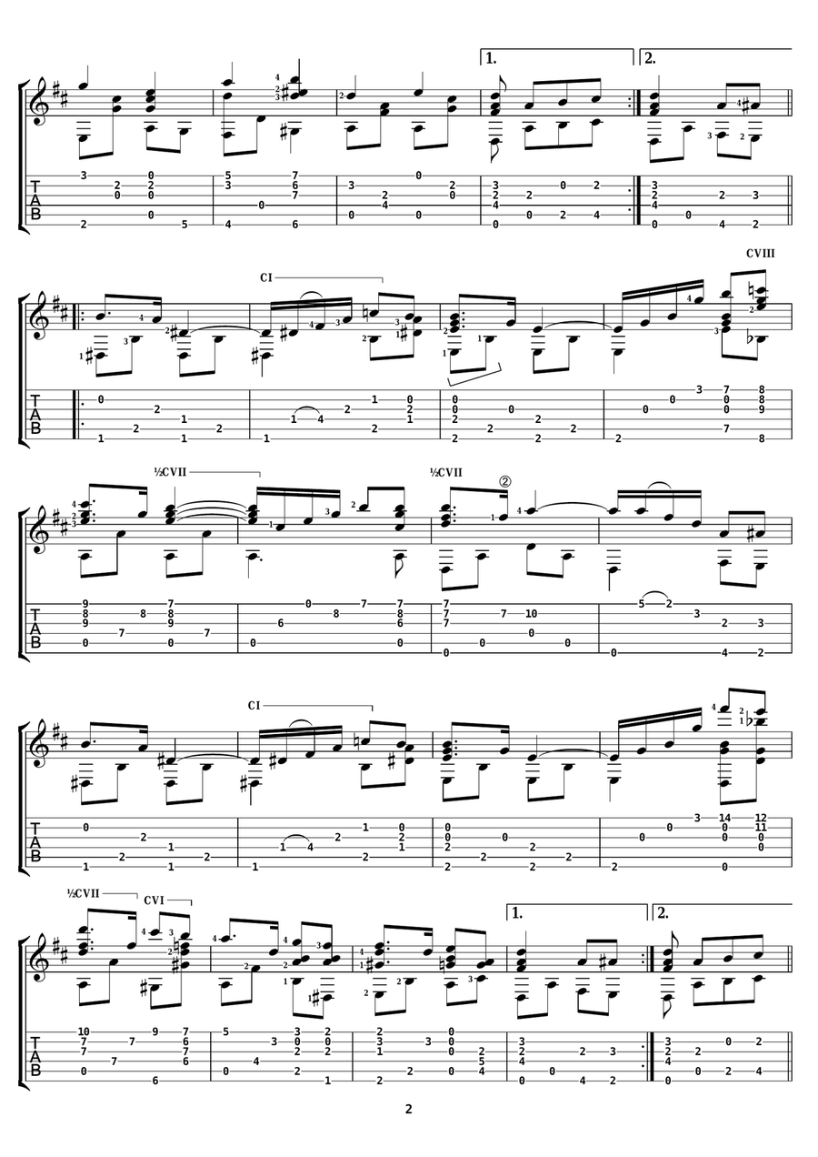 Cleopha Cleopha Electric Guitar scores gallery preview page 2