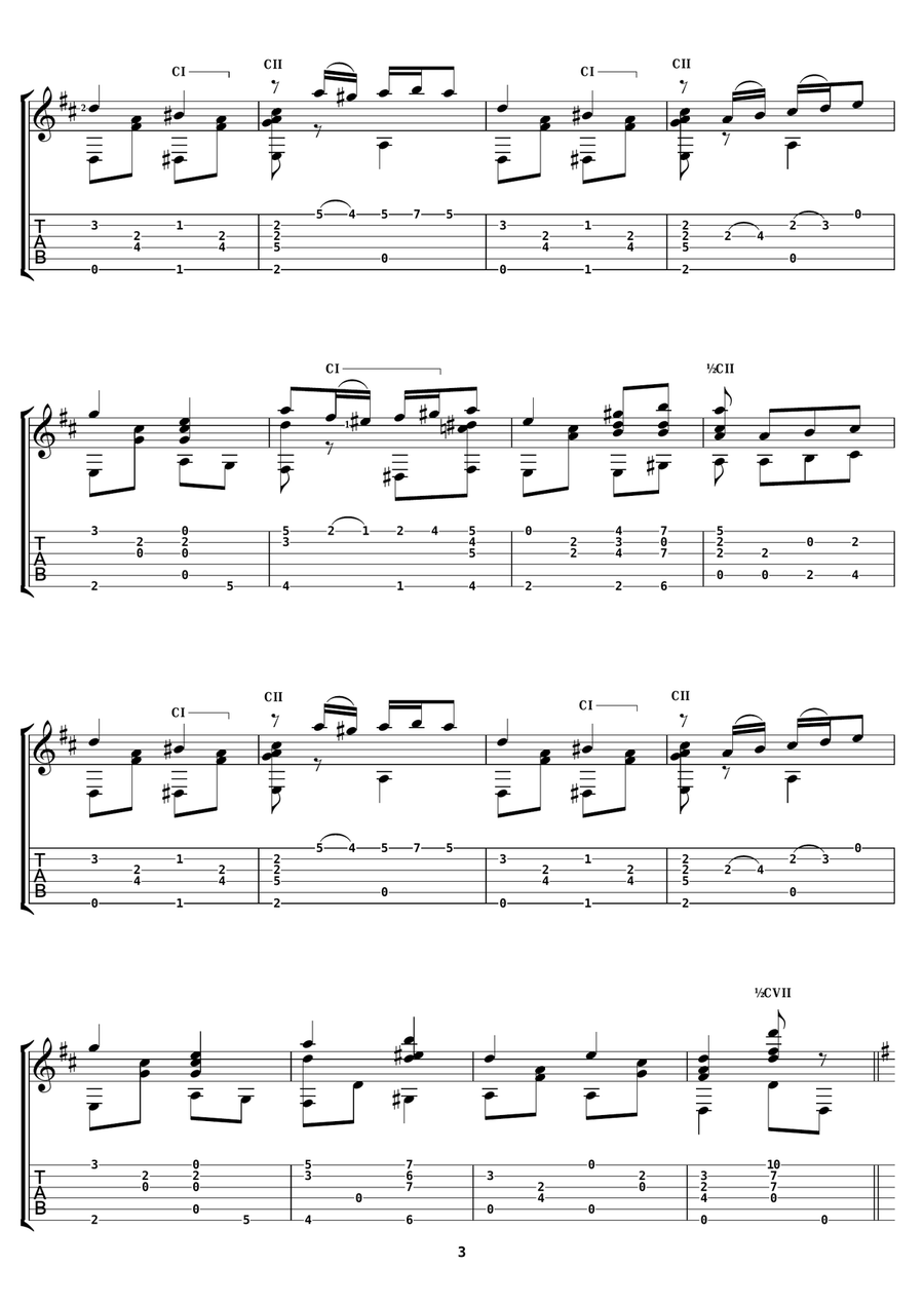 Cleopha Cleopha Electric Guitar scores gallery preview page 3