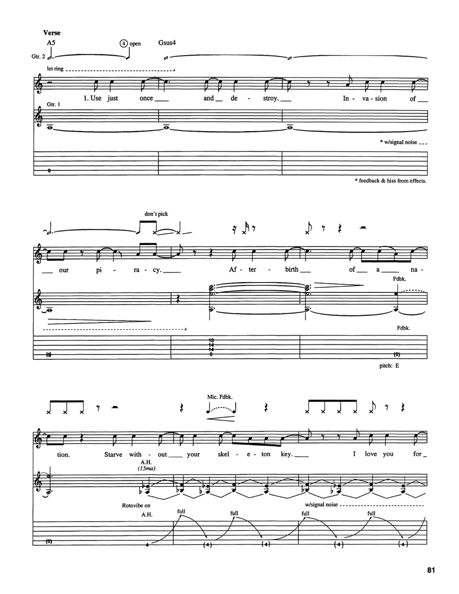 Radio Friendly Unit Shifter Acoustic Guitar scores gallery preview page 3