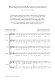 Thou Knowest, Lord, The Secrets Of Our Hearts