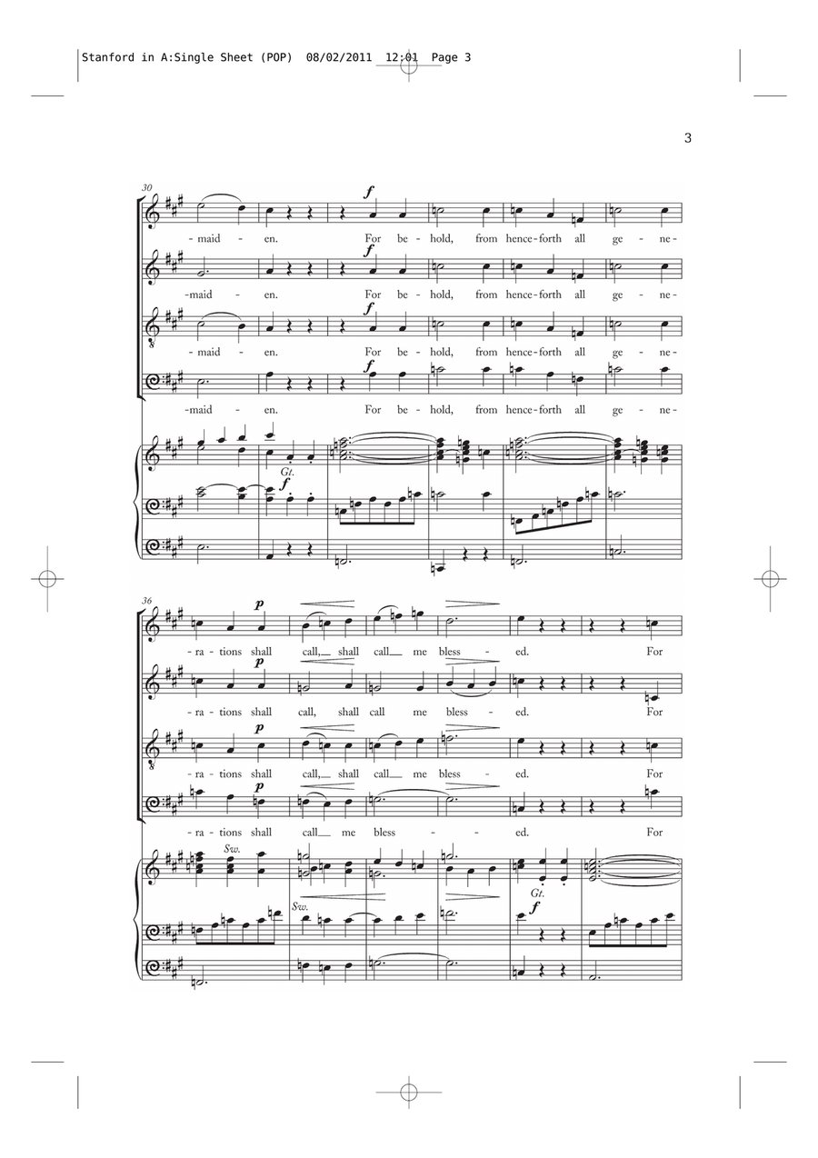 Magnificat And Nunc Dimittis In A Piano, Vocal, Guitar scores gallery preview page 3