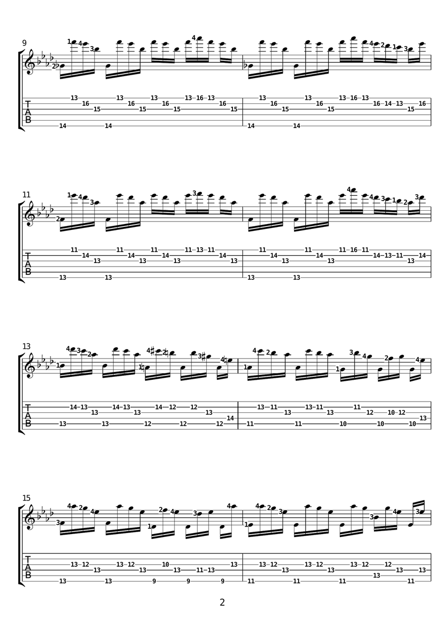 Etude In A Flat Etude In A Flat Classical Guitar scores gallery preview page 2