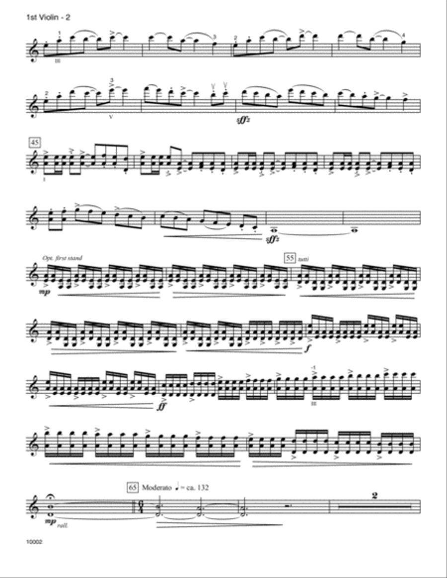 Darkened Shadows - 1st Violin Violin scores gallery preview page 2