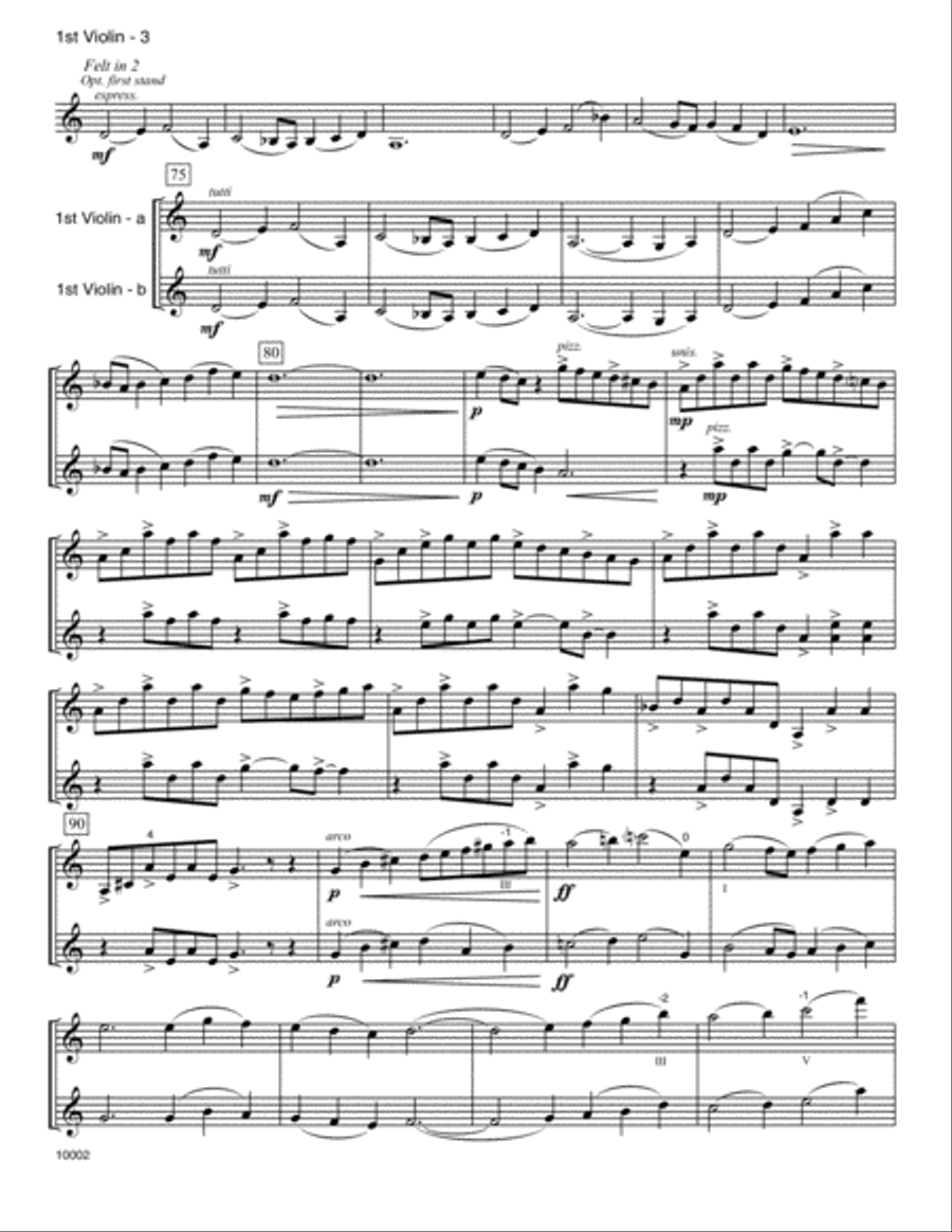 Darkened Shadows - 1st Violin Violin scores gallery preview page 3