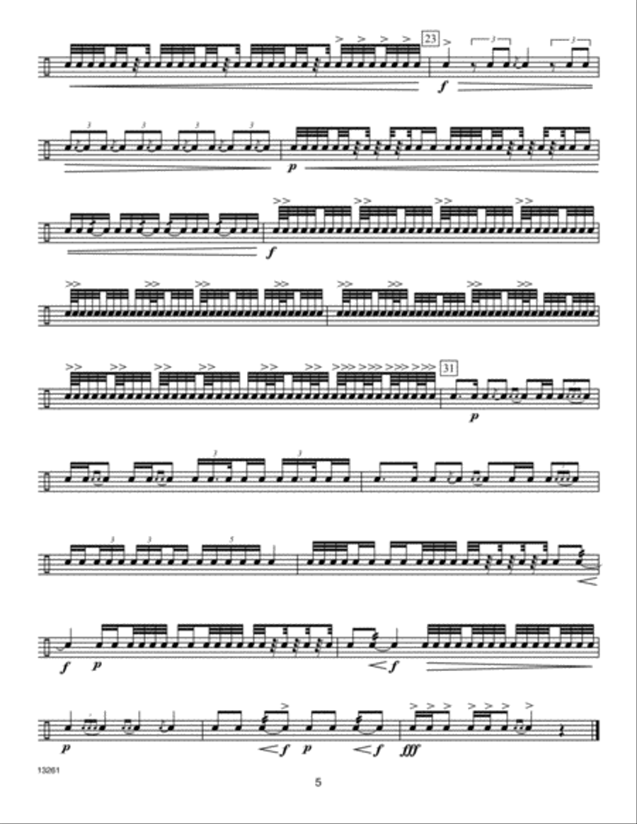 Classical Snare Drum Solos (8 Etudes For The Advanced Player) Percussion scores gallery preview page 5