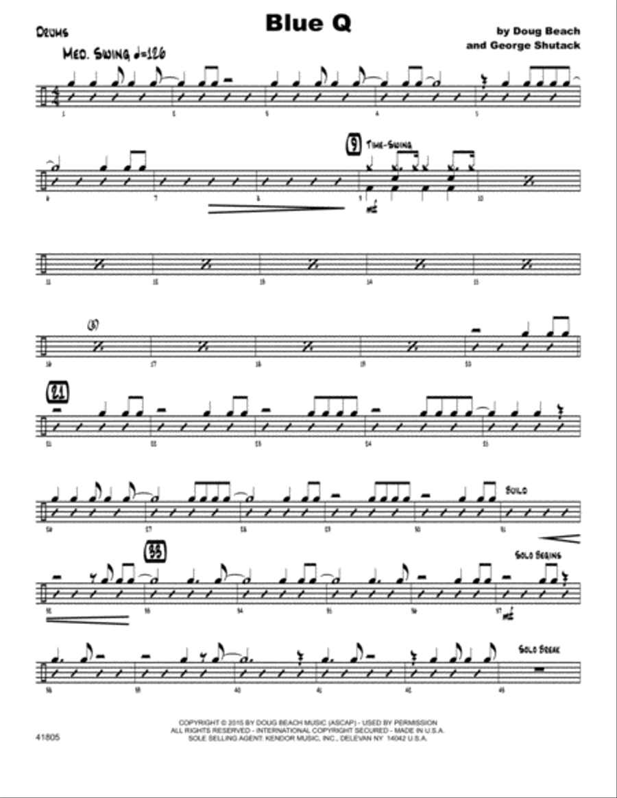 Blue Q - Drum Set Drum Set scores gallery preview page 1