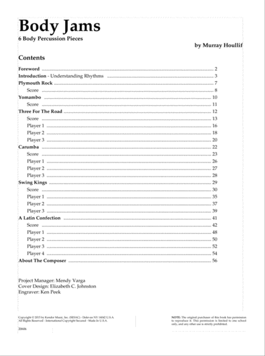 Body Jams Percussion scores gallery preview page 1