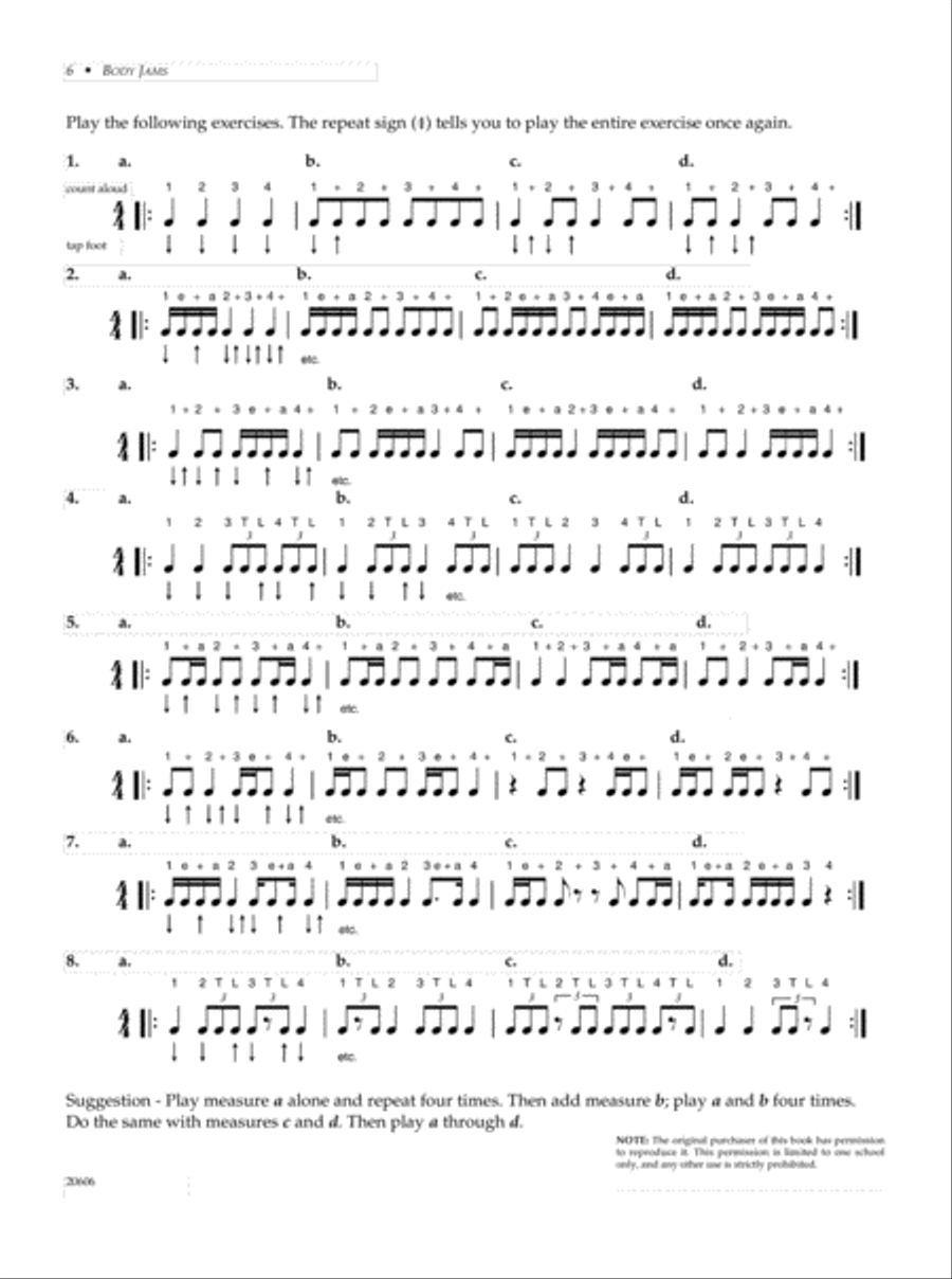 Body Jams Percussion scores gallery preview page 6