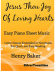 Jesus Thou Joy of Loving Hearts Easy Piano Sheet Music