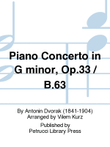 Piano Concerto, Op.33 / B.63