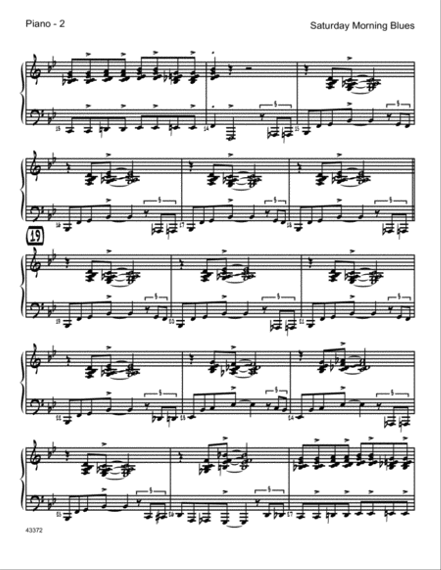 Saturday Morning Blues - Piano Piano scores gallery preview page 2