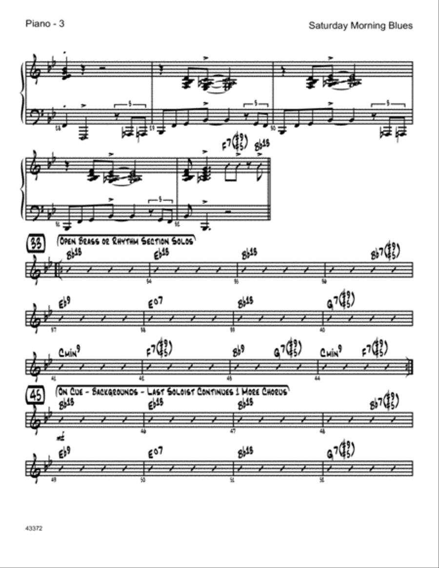 Saturday Morning Blues - Piano Piano scores gallery preview page 3