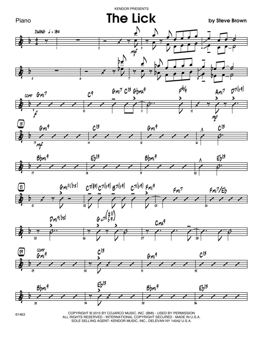 The Lick - Piano Piano scores gallery preview page 1