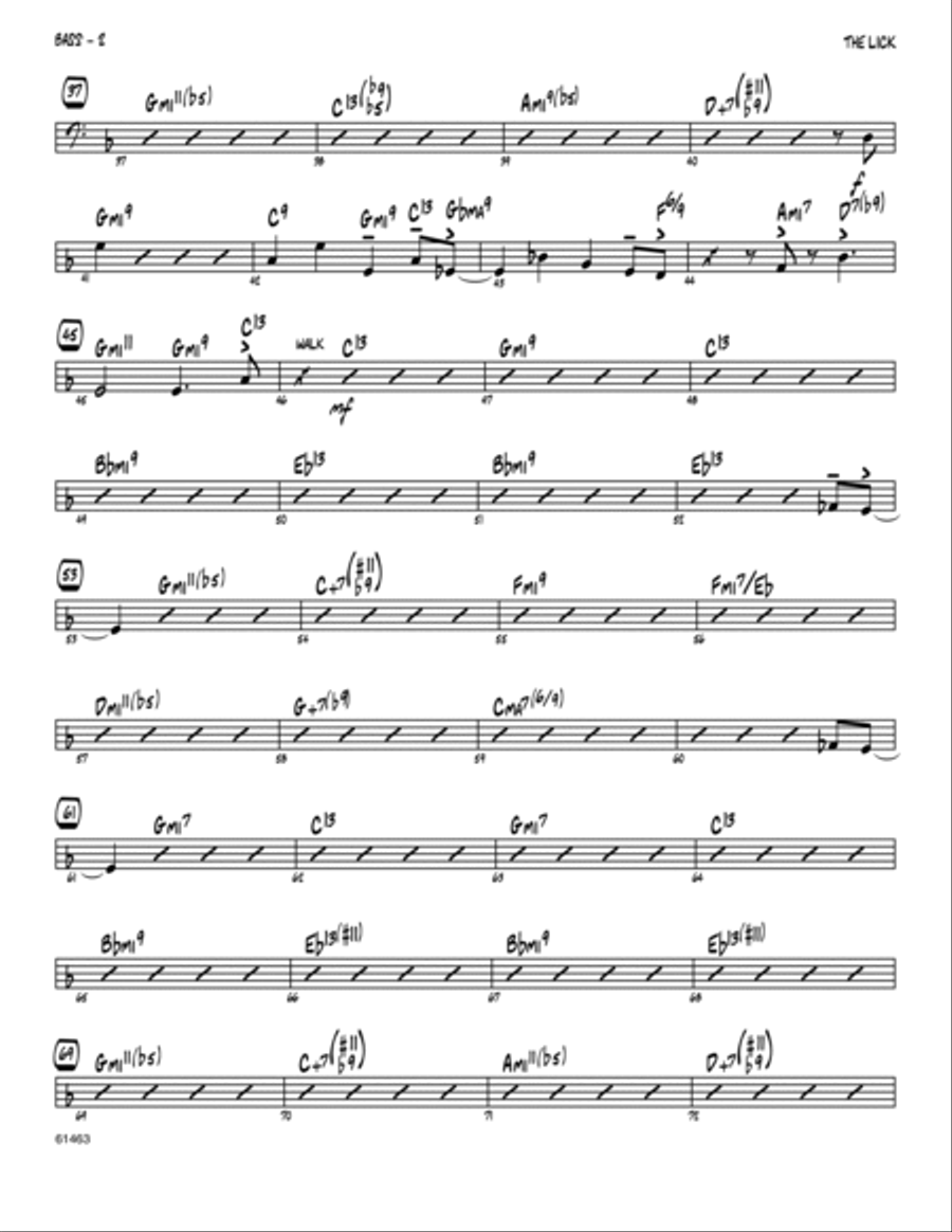 The Lick - Bass Part scores gallery preview page 2