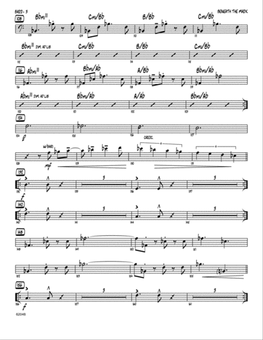 Beneath The Mask - Bass Part scores gallery preview page 3