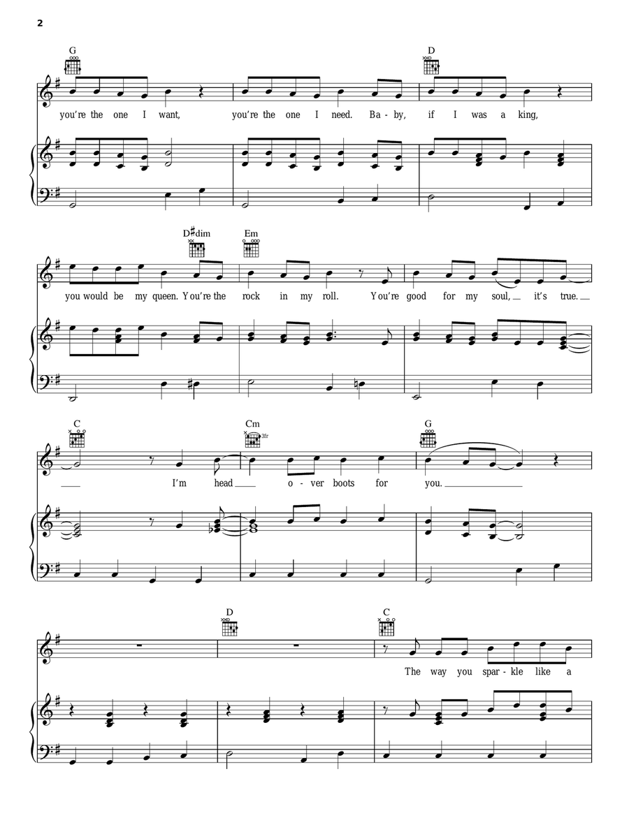 Head Over Boots Head Over Boots Piano, Vocal, Guitar scores gallery preview page 2