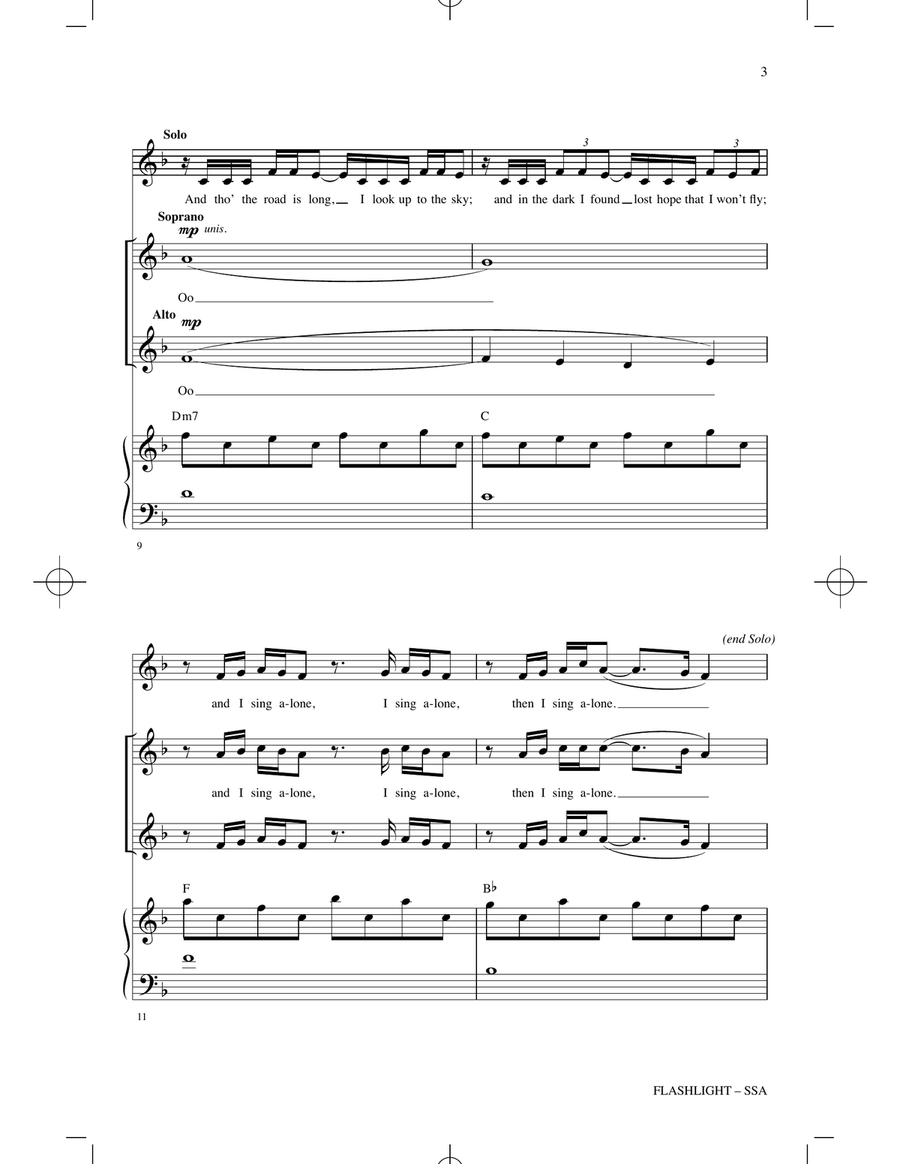 Flashlight (arr. Mac Huff) SSA scores gallery preview page 2