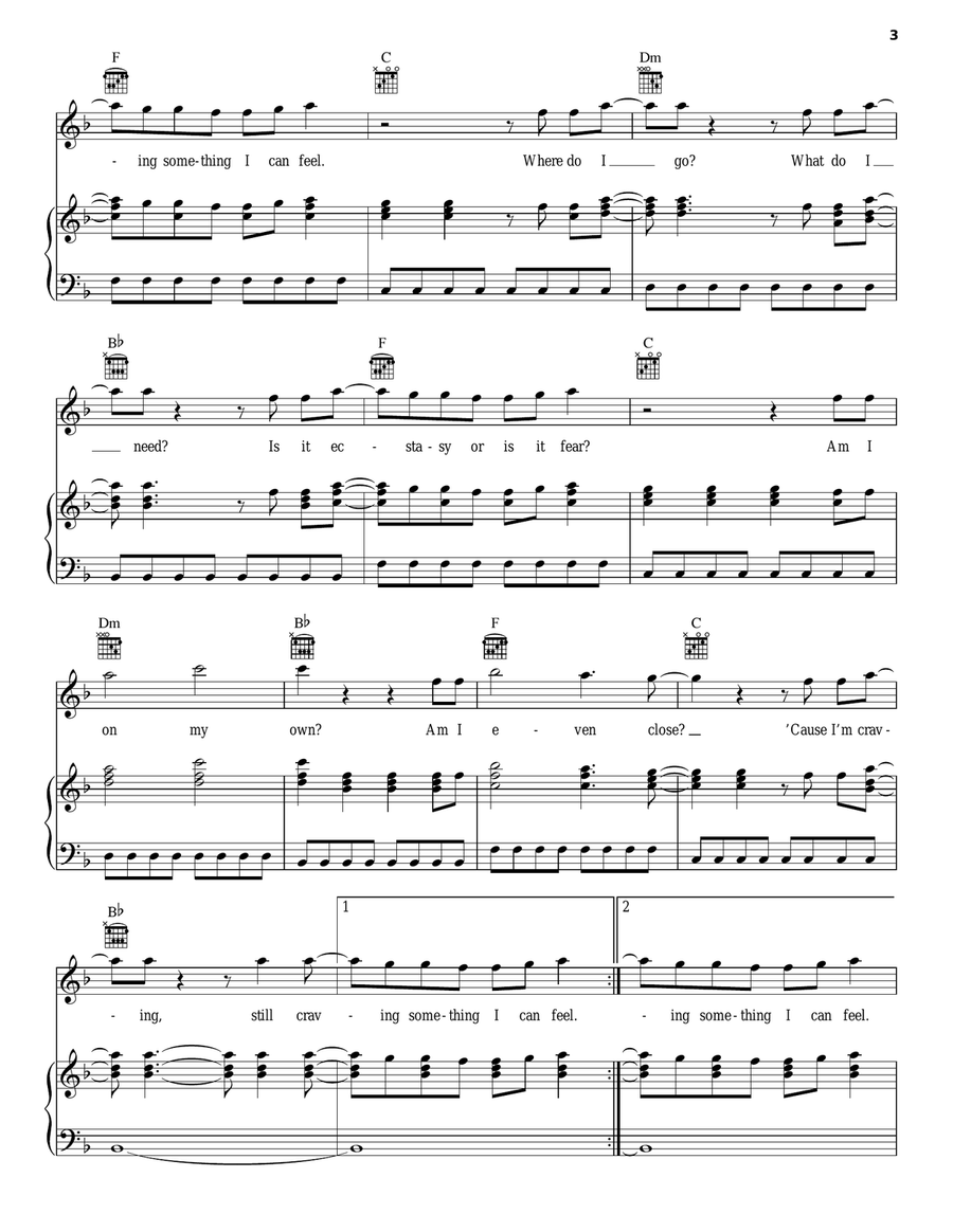 Craving Craving Piano, Vocal, Guitar scores gallery preview page 3