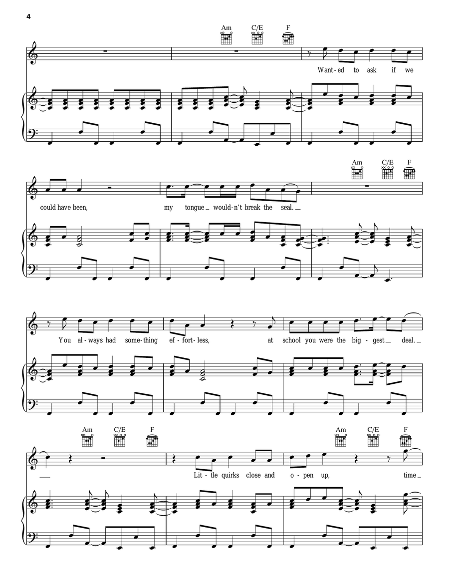 If You Ever Want To Be In Love Piano, Vocal, Guitar scores gallery preview page 4