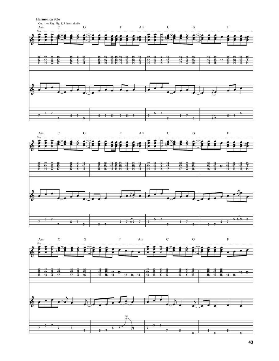 Walk Walk Acoustic Guitar scores gallery preview page 4