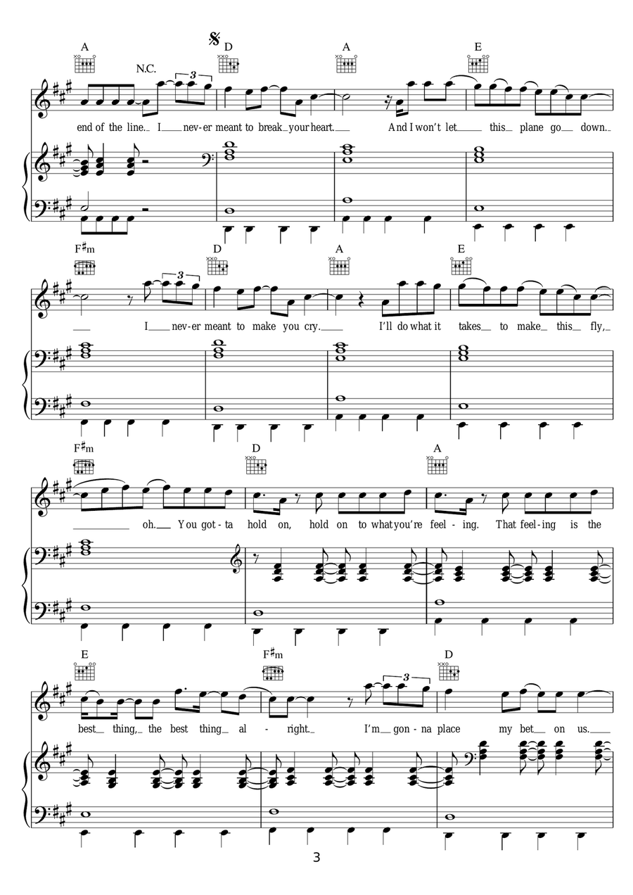 Up (feat. Demi Lovato) Up (feat. Demi Lovato) Piano, Vocal, Guitar scores gallery preview page 3