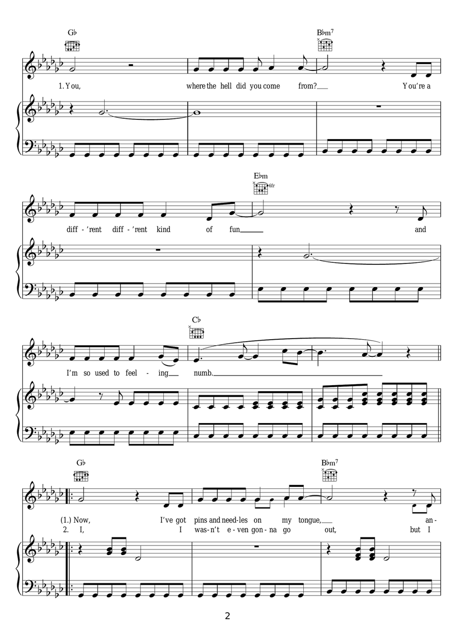 Heartbeat Song Heartbeat Song Piano, Vocal, Guitar scores gallery preview page 2