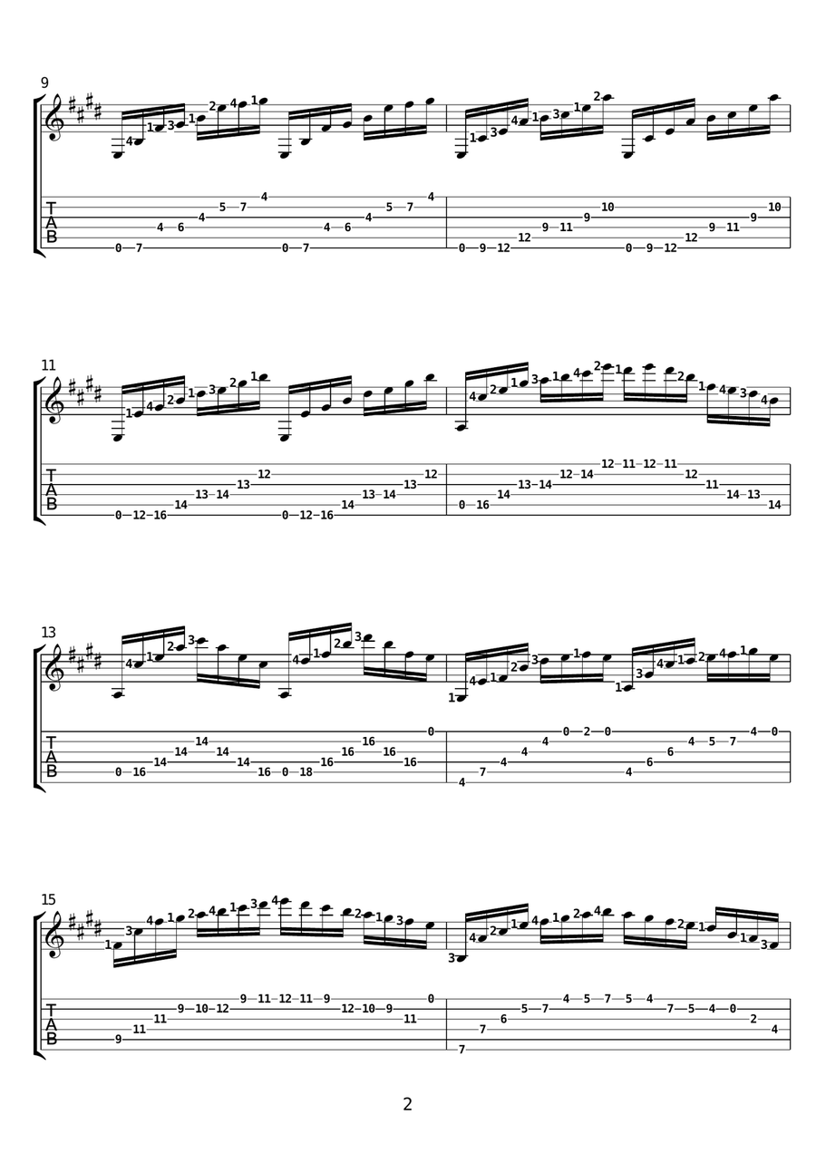 Etude In E Etude In E Classical Guitar scores gallery preview page 2