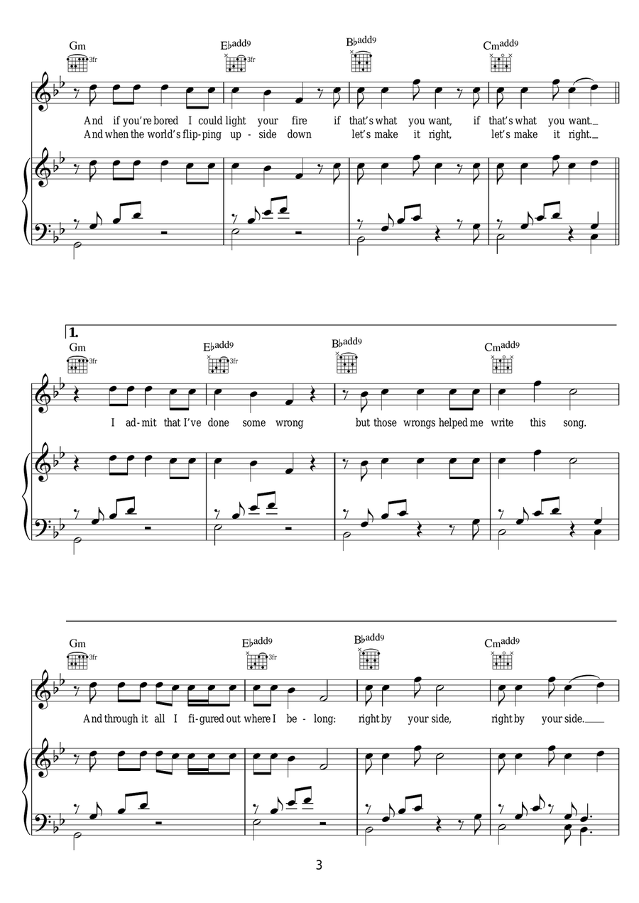 Seasons Seasons Piano, Vocal, Guitar scores gallery preview page 3
