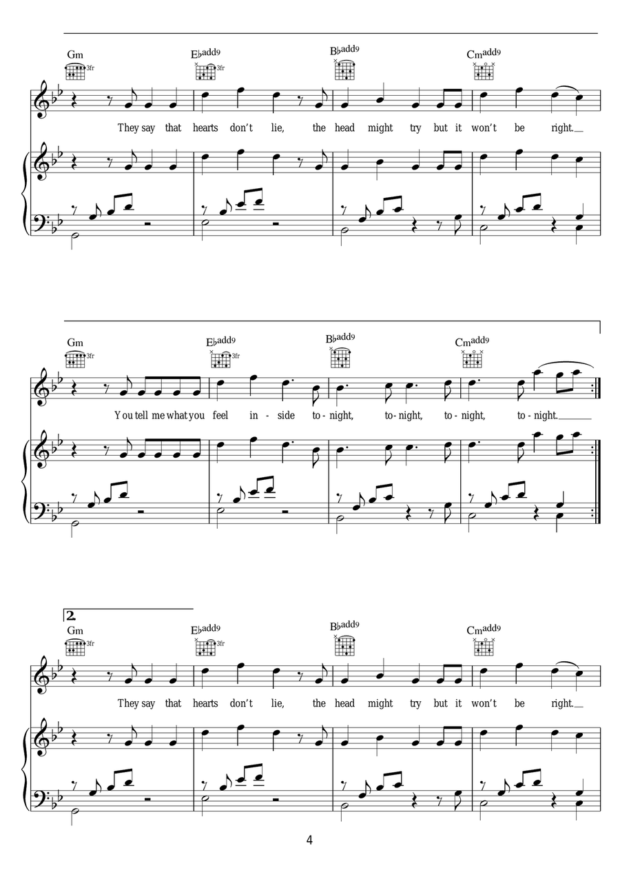 Seasons Seasons Piano, Vocal, Guitar scores gallery preview page 4