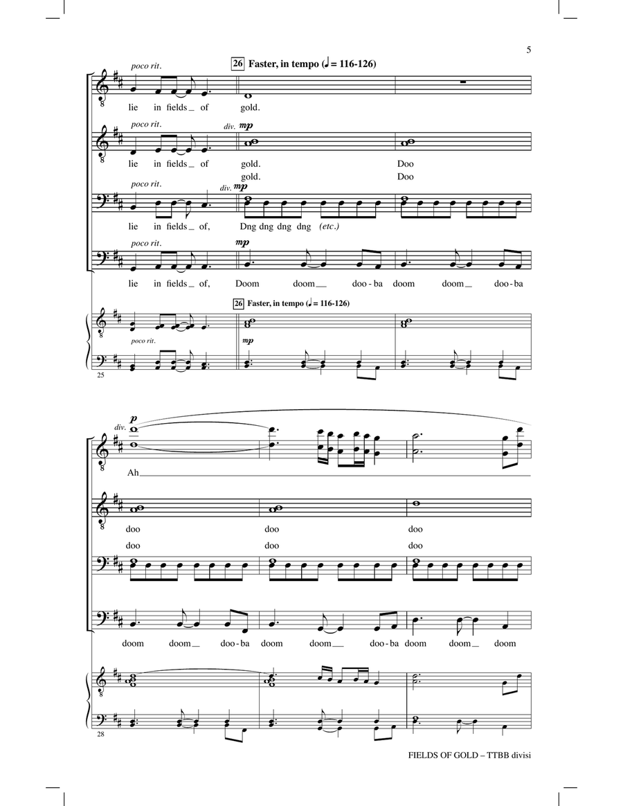 Fields Of Gold Fields Of Gold TTBB scores gallery preview page 4