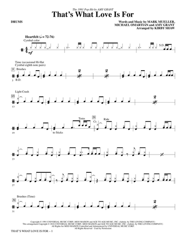 That's What Love Is For - Drums