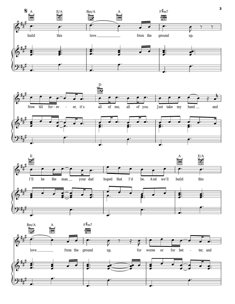 From The Ground Up From The Ground Up Piano, Vocal, Guitar scores gallery preview page 3