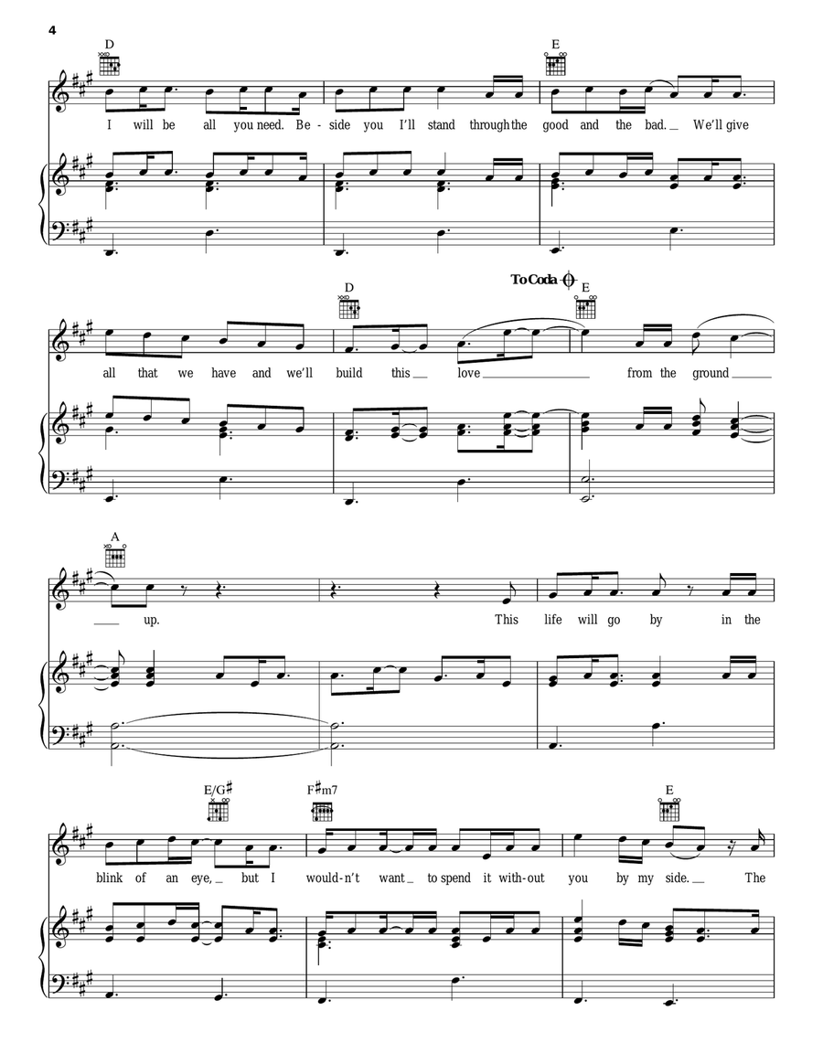 From The Ground Up From The Ground Up Piano, Vocal, Guitar scores gallery preview page 4