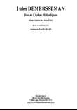 Jules Demersseman: Douze Études (Twelve Etudes) in all keys for any saxophone