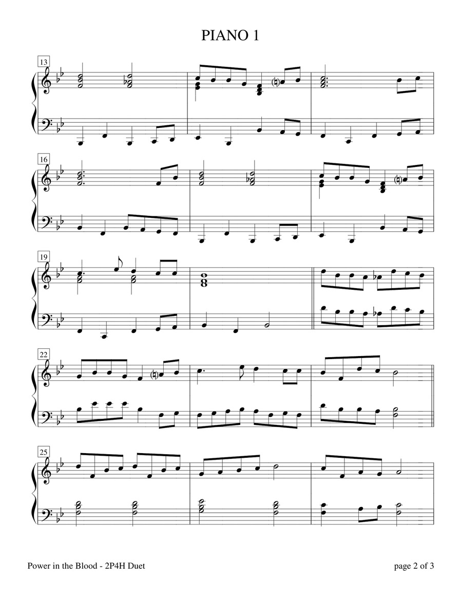 Power in the Blood (2 Pianos, 4 Hands Duet) 2 Pianos, 4-Hands scores gallery preview page 4