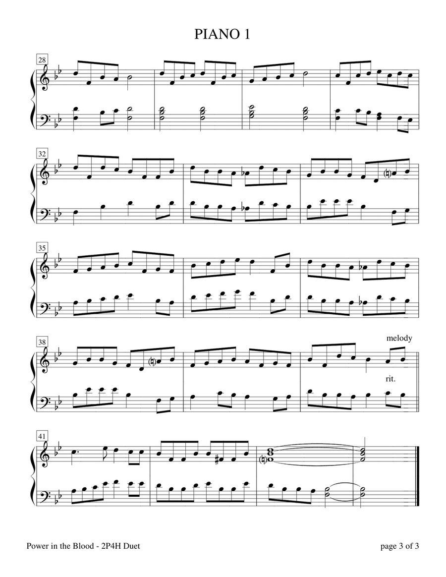 Power in the Blood (2 Pianos, 4 Hands Duet) 2 Pianos, 4-Hands scores gallery preview page 5