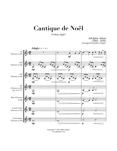 O Holy Night (clarinet choir)