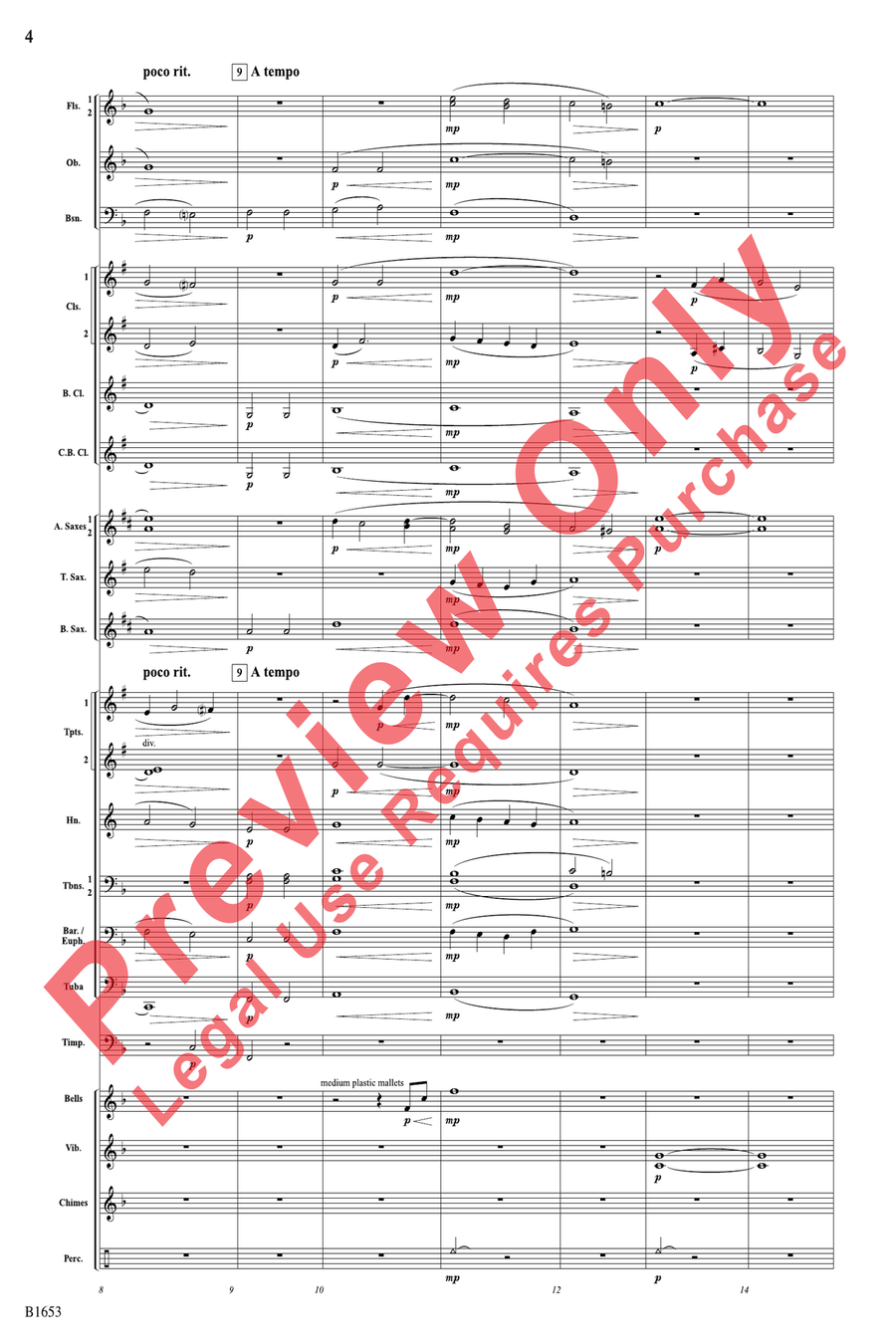Lullaby to the Moon Lullaby to the Moon Concert Band scores gallery preview page 4