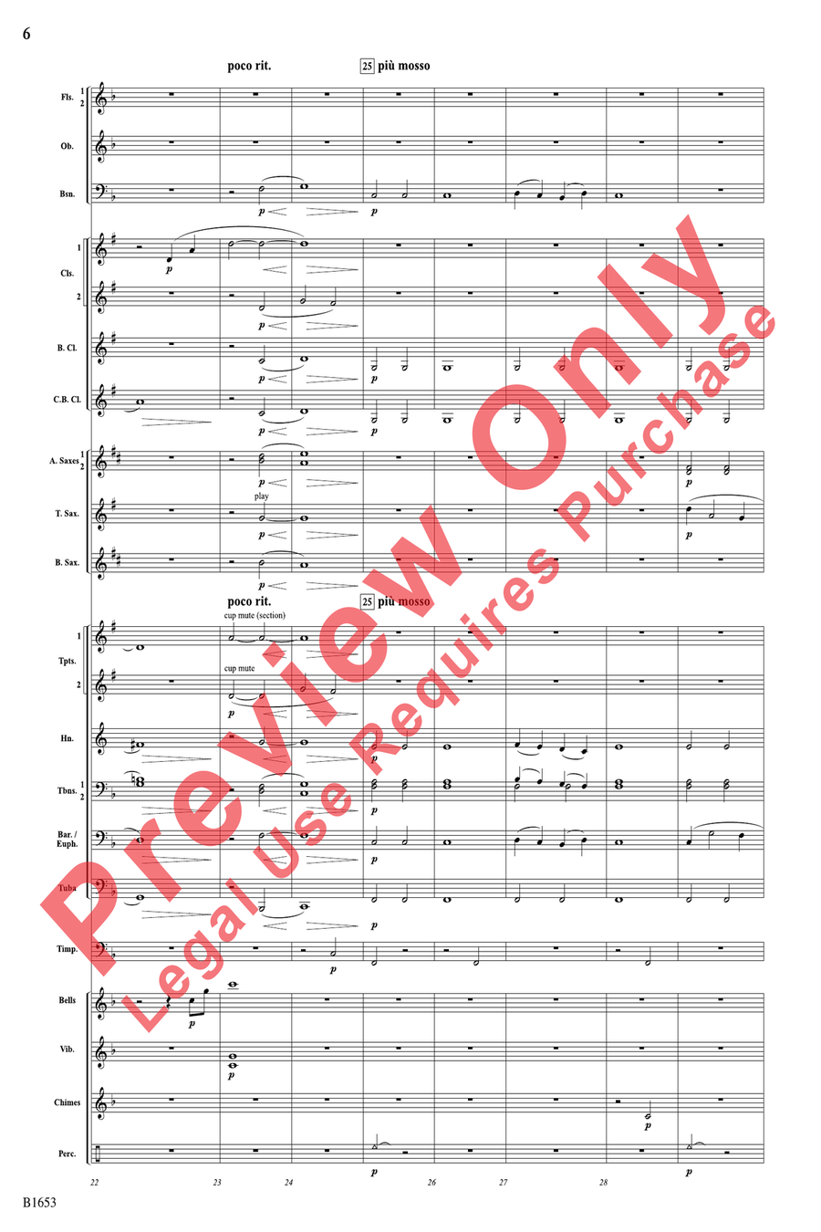 Lullaby to the Moon Lullaby to the Moon Concert Band scores gallery preview page 6