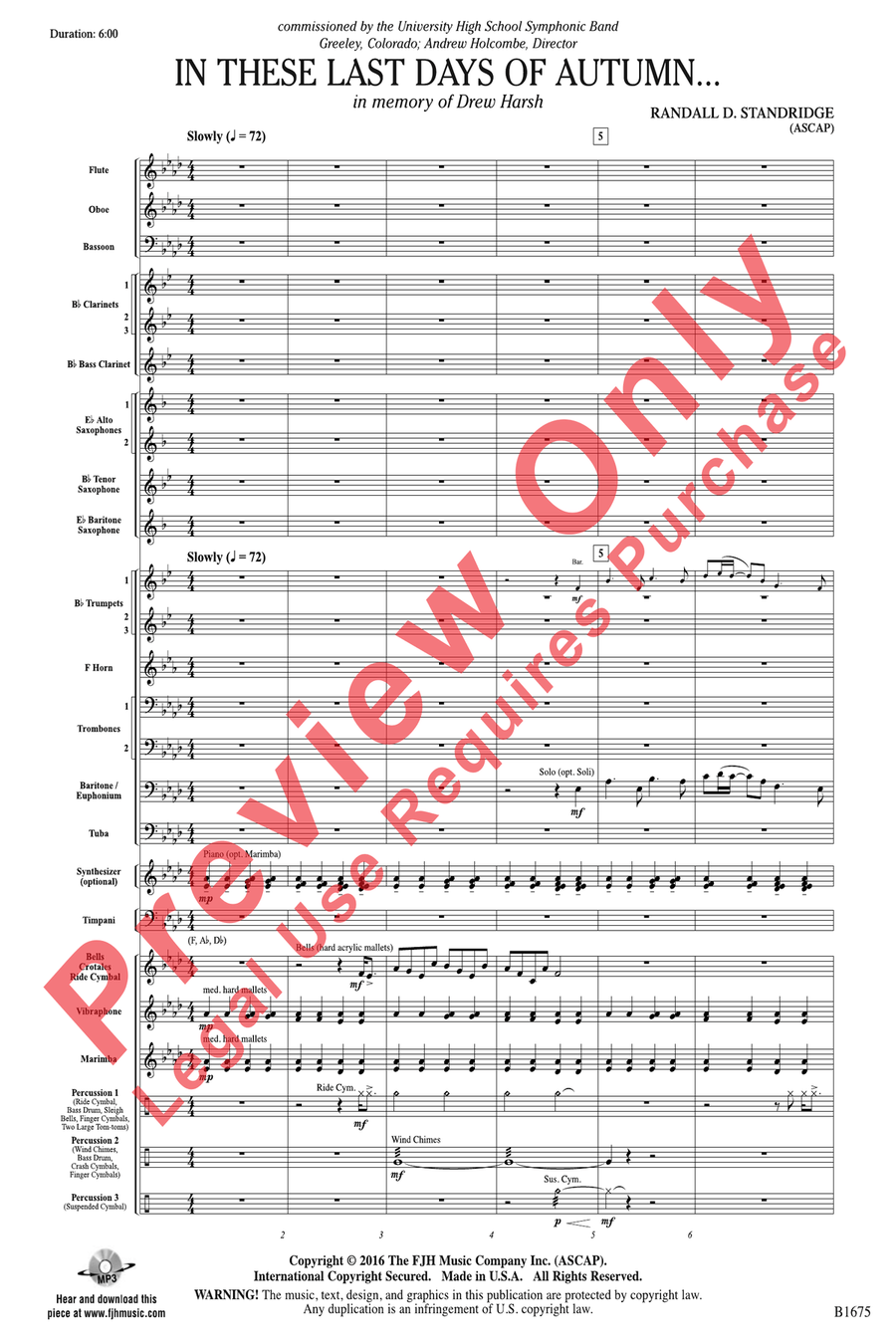 In These Last Day of Autumn... Concert Band scores gallery preview page 3
