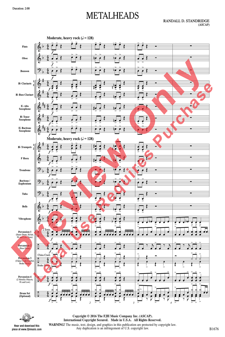Metalheads Concert Band scores gallery preview page 3